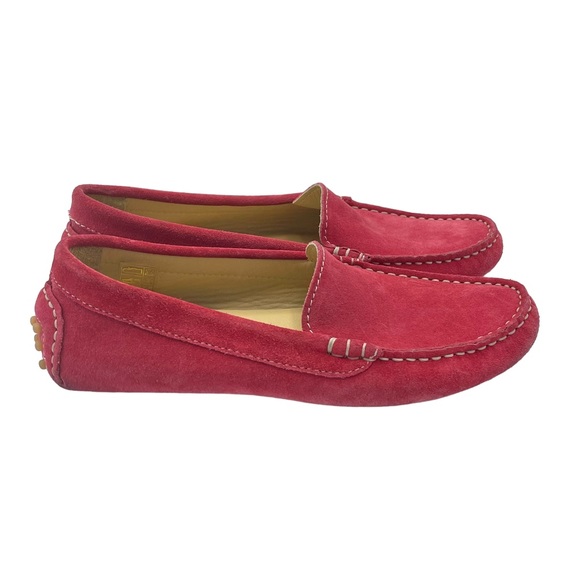 M. Gemi The Felize Sunset Red Suede Driving Mocassin Loafers - Picture 2 of 6